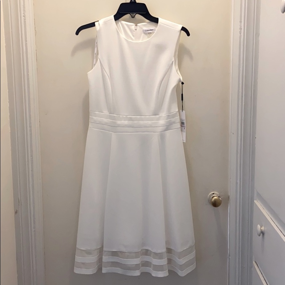 White Calvin Klein dress